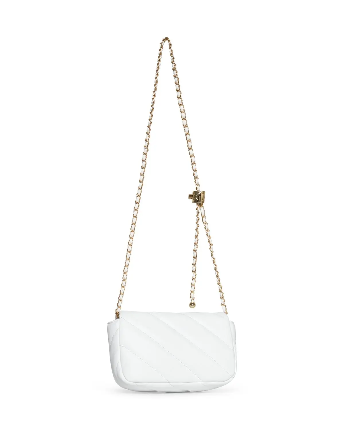 Mini bag con tracolla a catena intrecciata BIANCO - Image 3