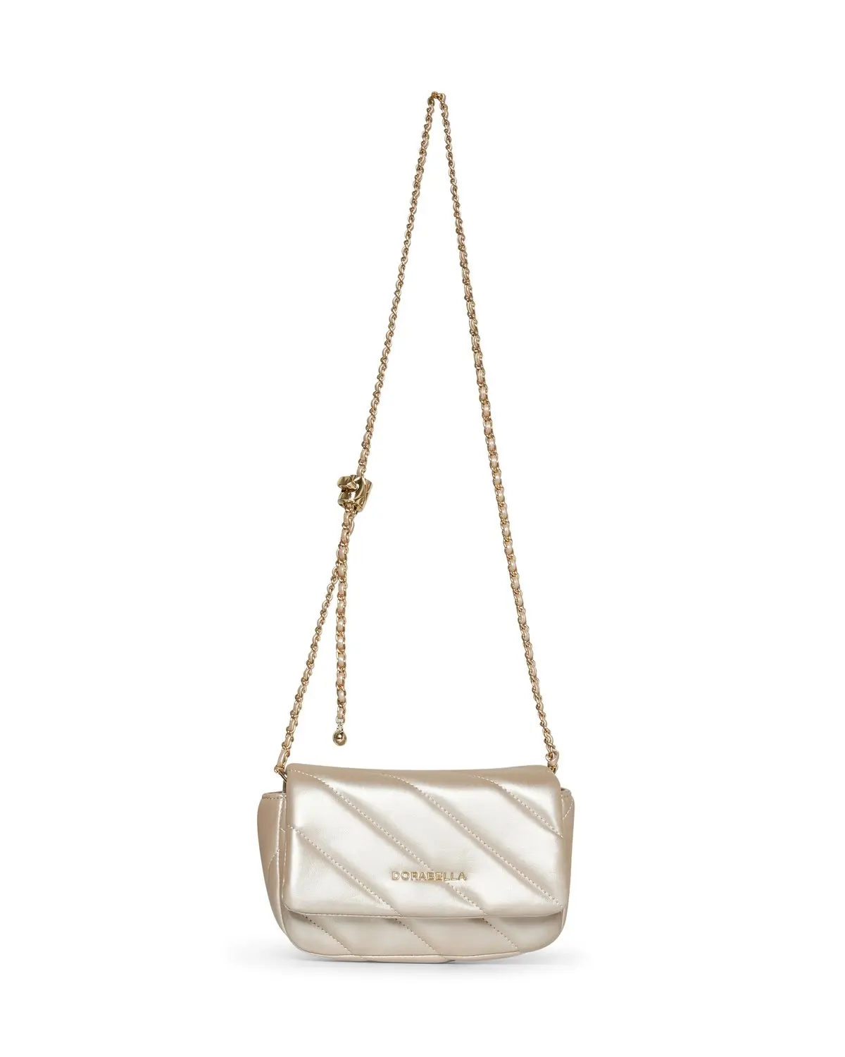 Mini bag con tracolla a catena intrecciata PLATINO