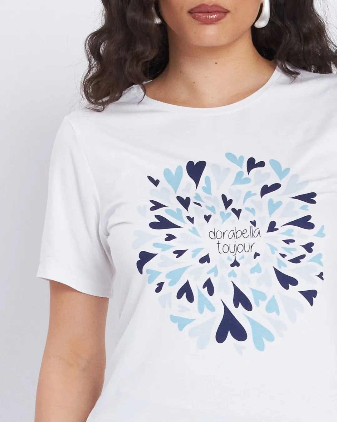 T-shirt con stampa frontale BIANCO - Image 3