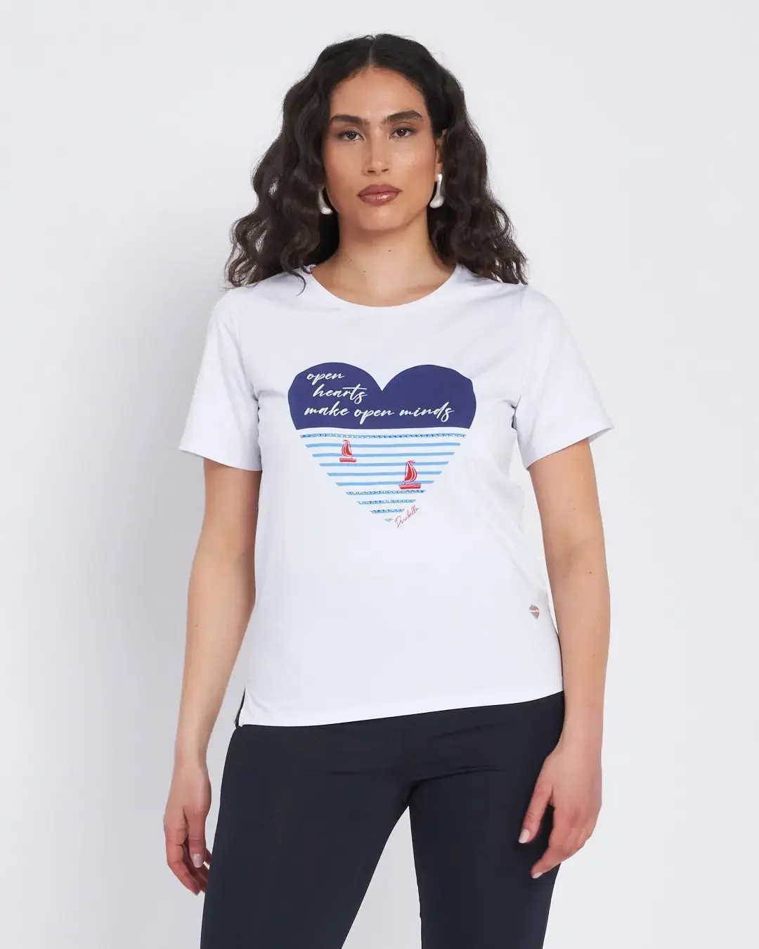 T-shirt con stampa frontale BIANCO - Image 3