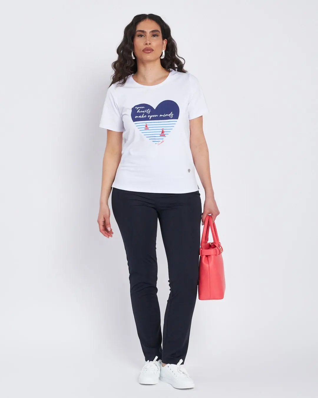 T-shirt con stampa frontale BIANCO - Image 5