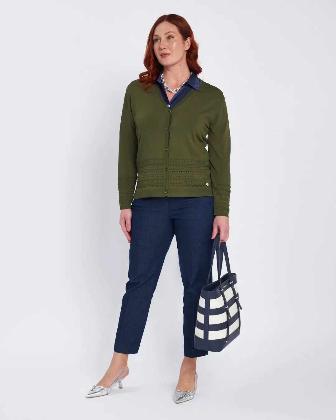 T-shirt con colletto polo e bottoni BLU - Image 5