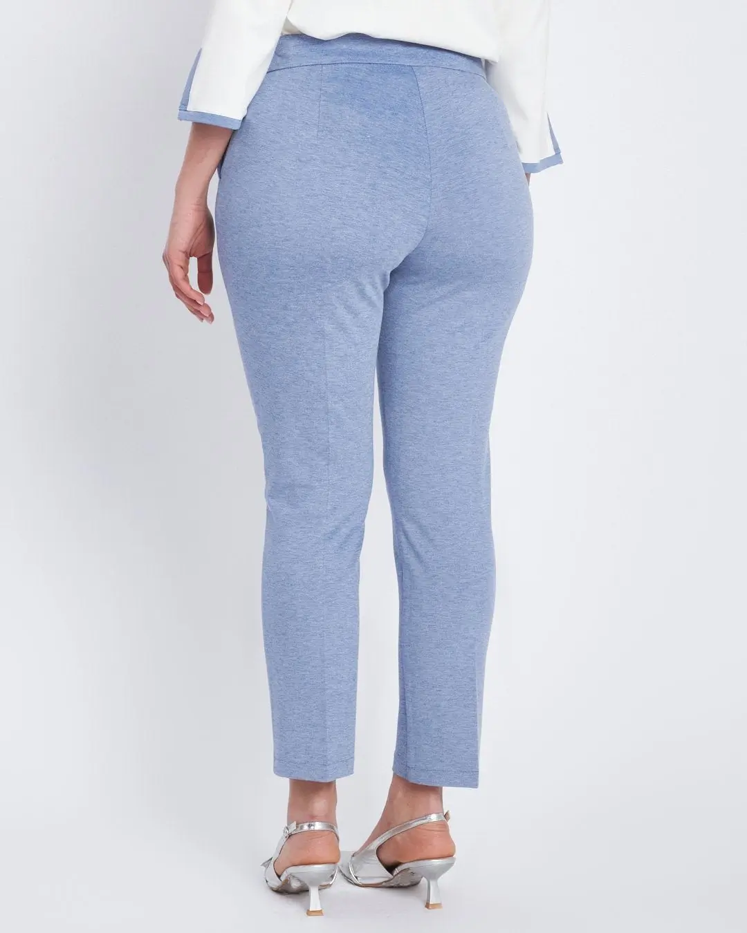 Pantalone wide leg con retro bustino elastico DENIM - Image 3