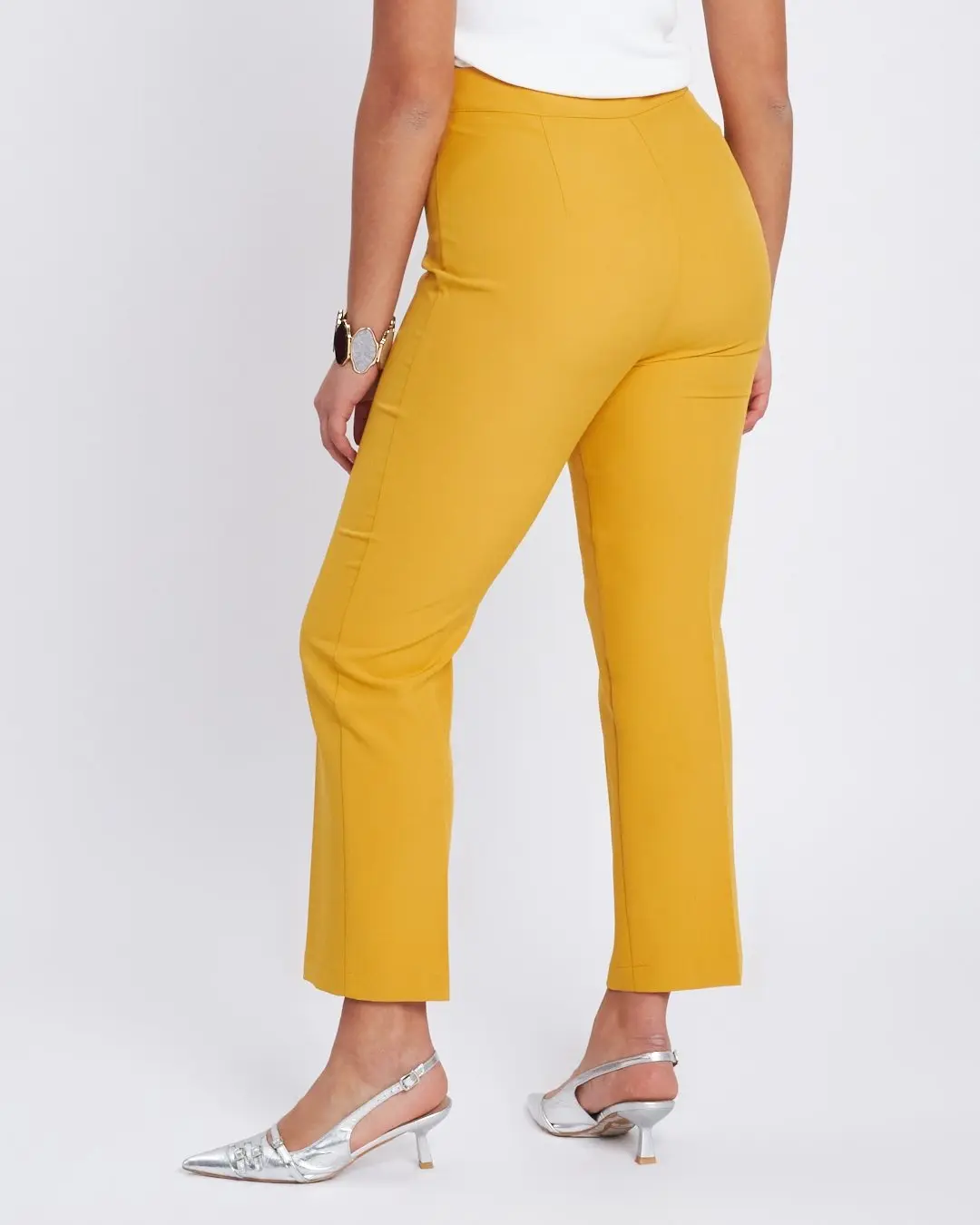 Pantalone in bistretch slim fit SENAPE - Image 6