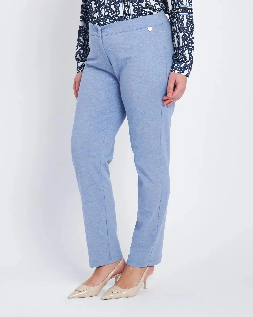 Pantalone wide leg con abbottonatura frontale DENIM - Image 2