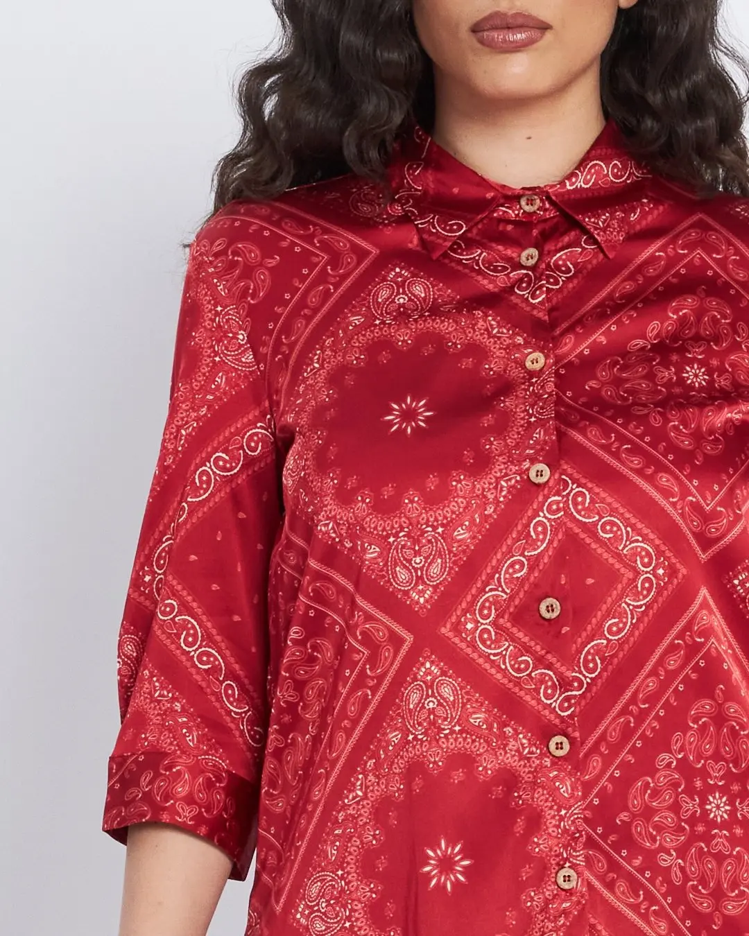 Camicia stampata con manica 7/8 INDIA - Image 3