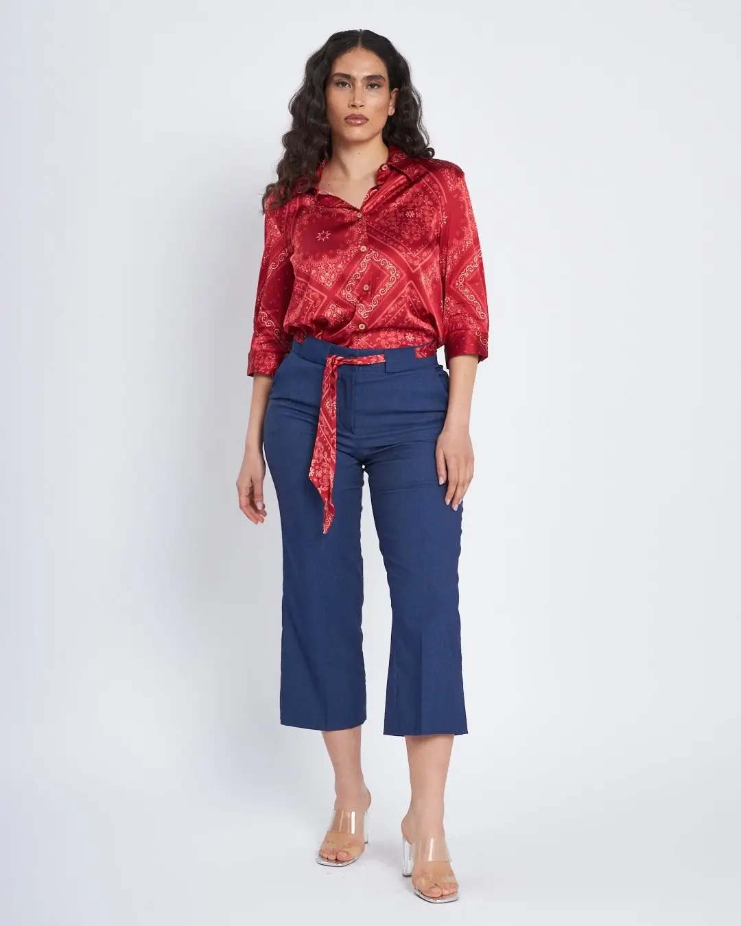 Camicia stampata con manica 7/8 INDIA - Image 5