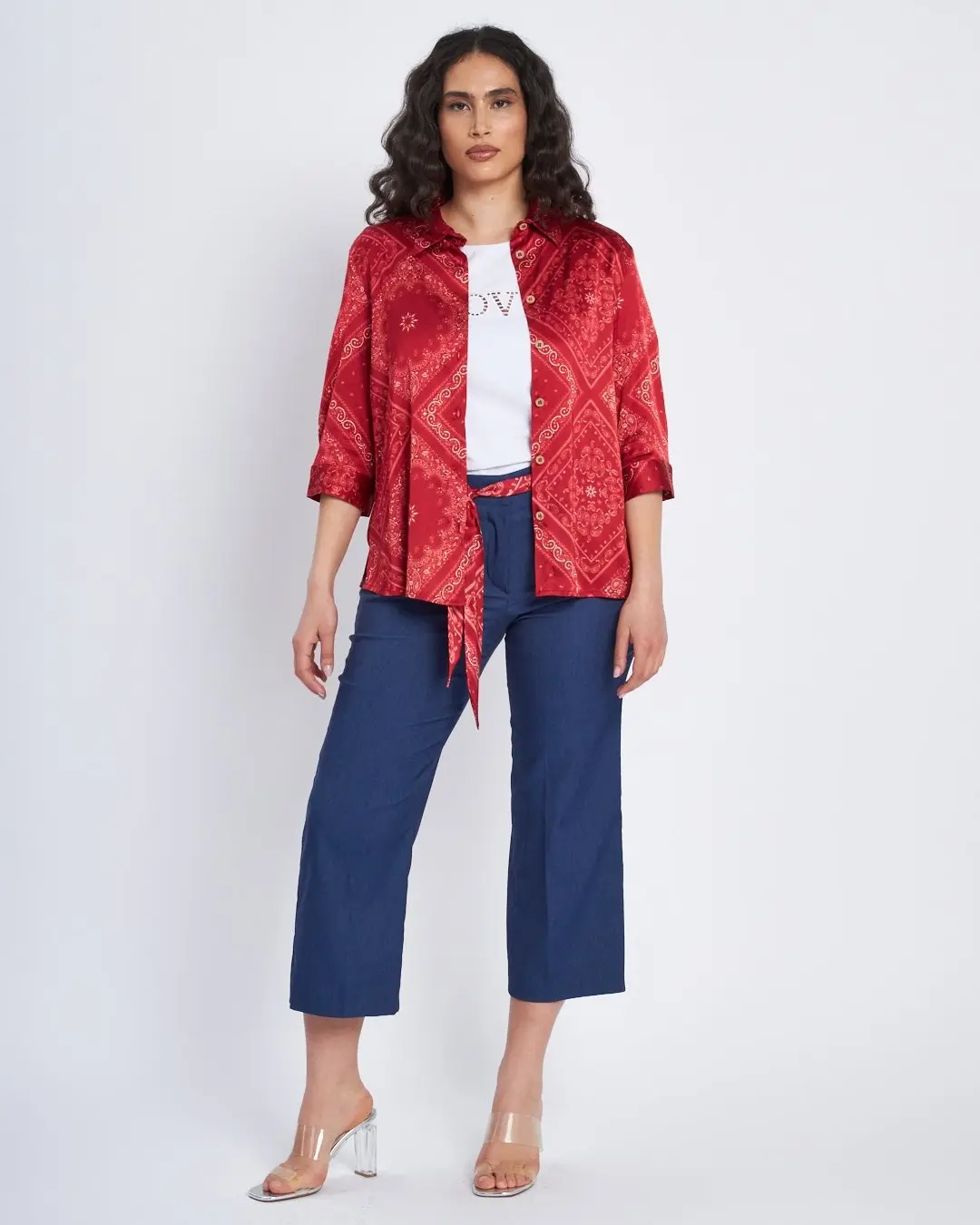 Camicia stampata con manica 7/8 INDIA - Image 6