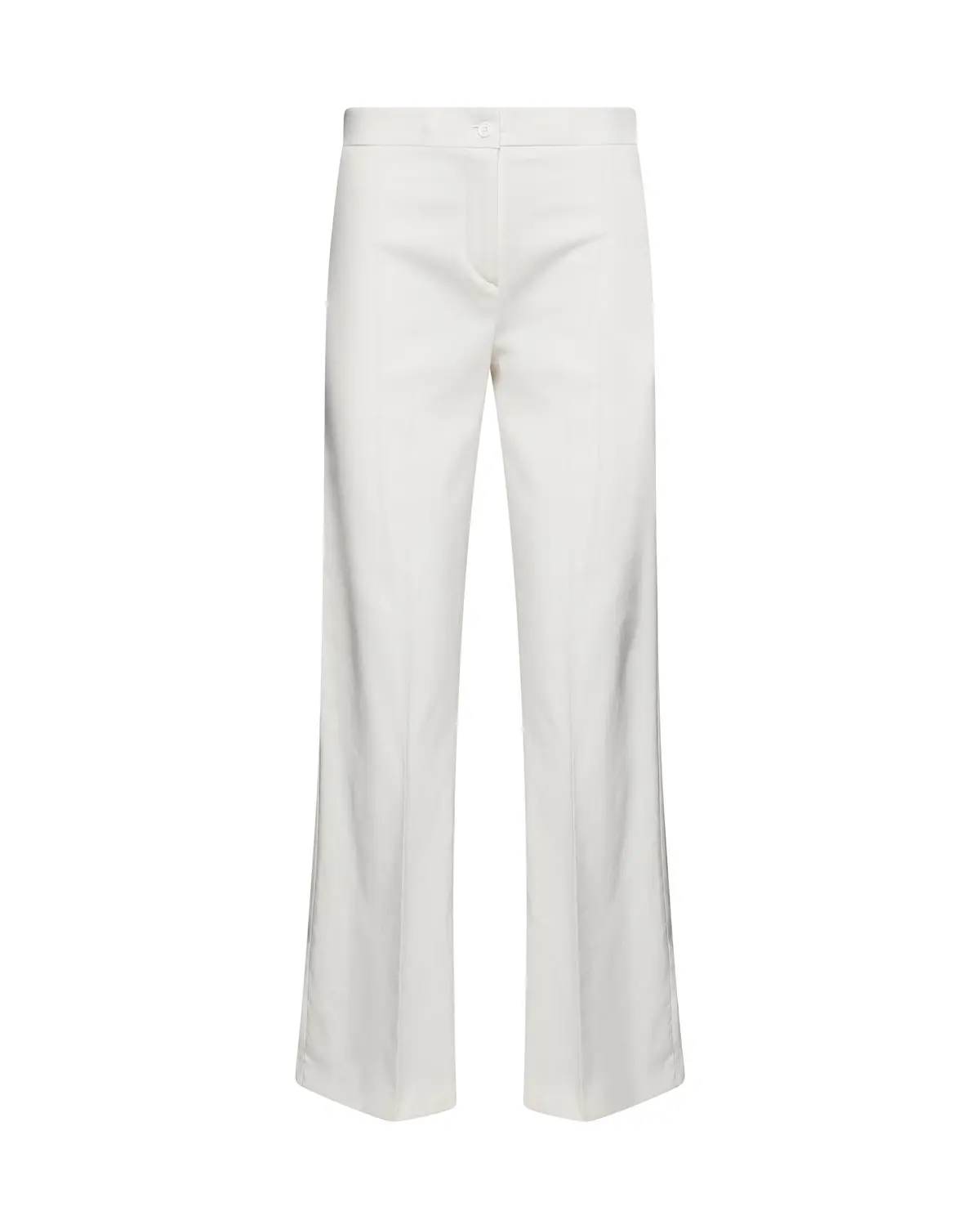 Pantalone wide leg in chambray BIANCO