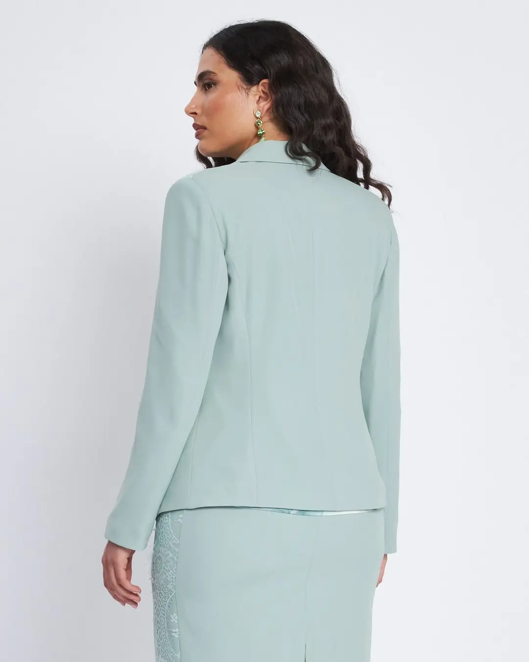 Giacca con pattine ed inserti asimmetrici in pizzo ALOE - Image 4