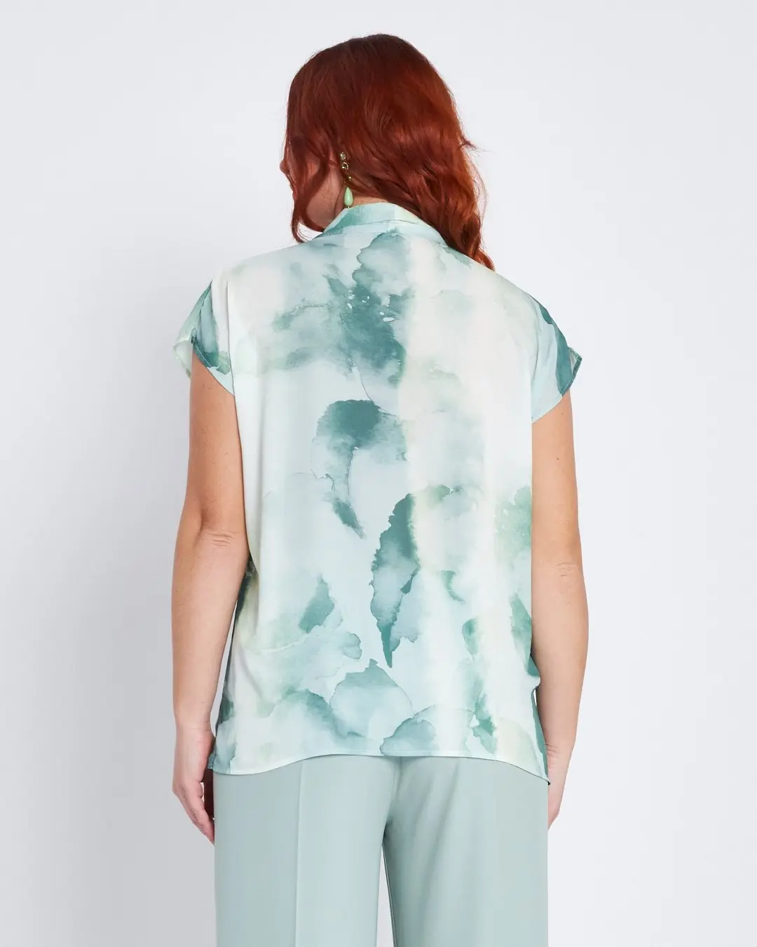 Top con scollo a V e cravattino ALOE - Image 4