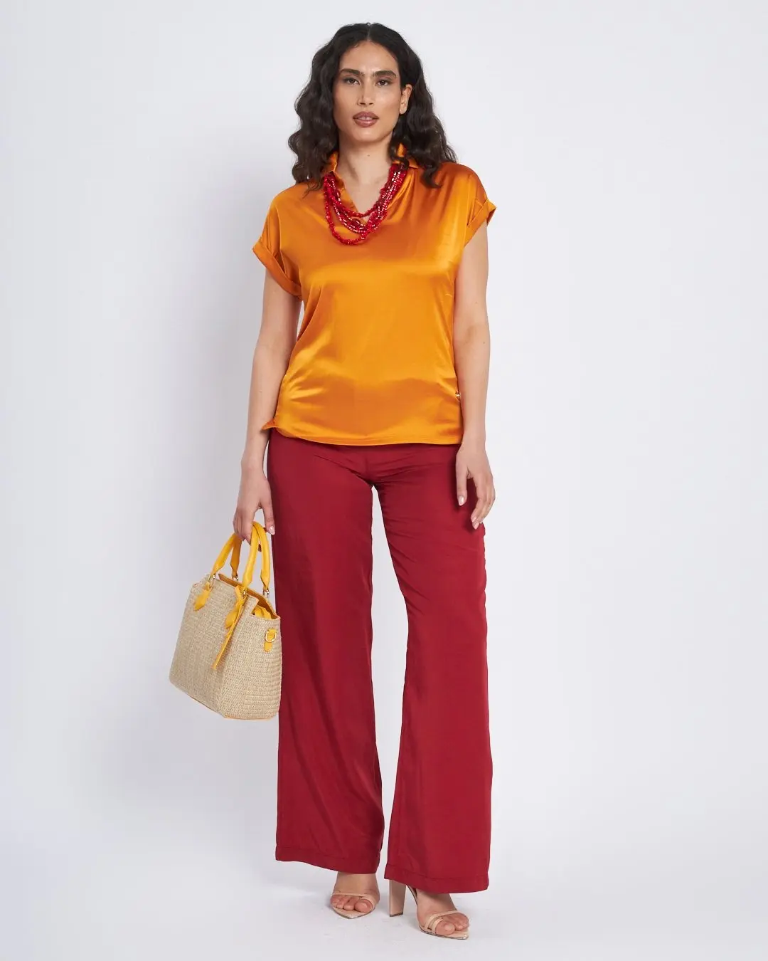 Pantalone palazzo con vita elastica INDIA - Image 4