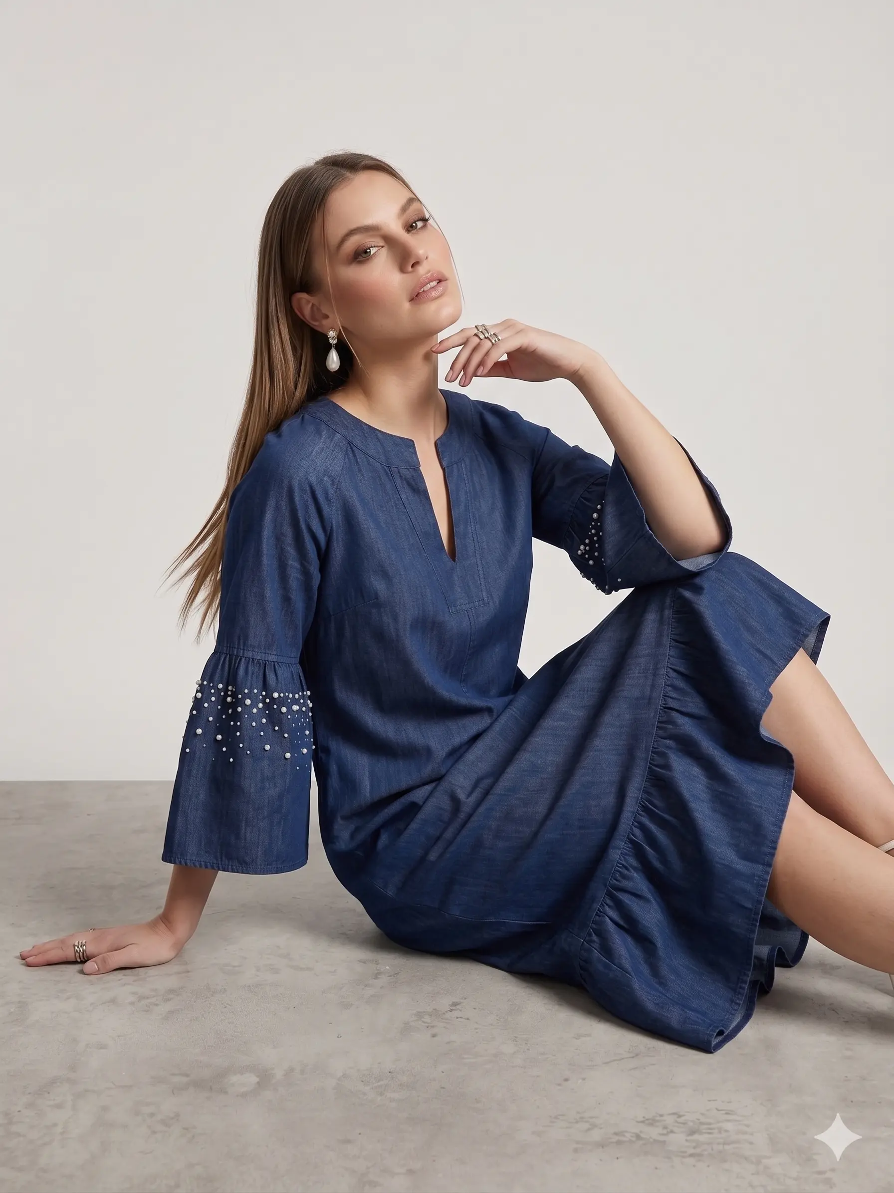Abito in Chambray - Image 3