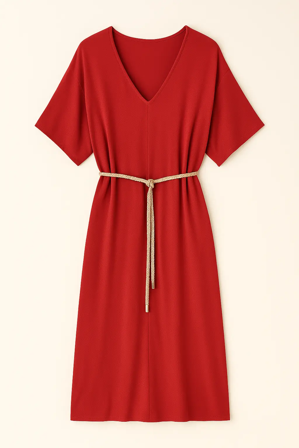 Abito kimono con scollo a V e cintura - Image 2