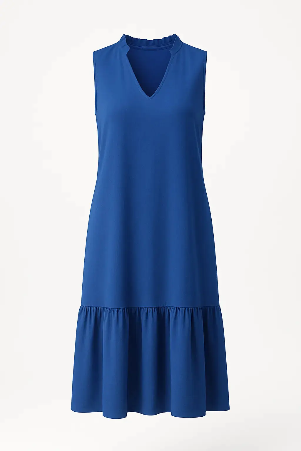 Abito midi giromanica con scollo a V