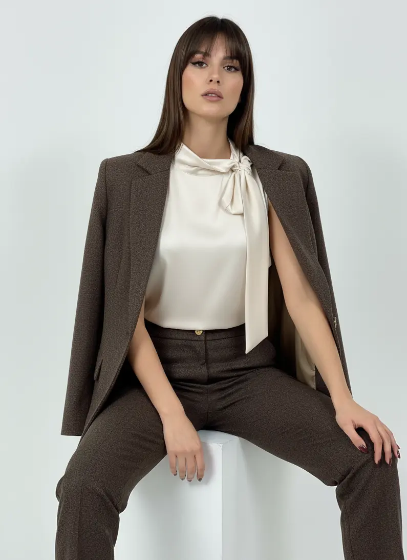Blusa con fiocco al collo - Image 7