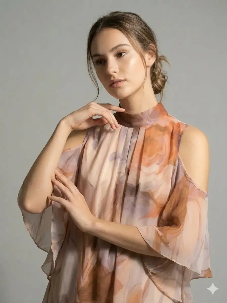 Blusa fantasia con spalle scoperte - Image 3