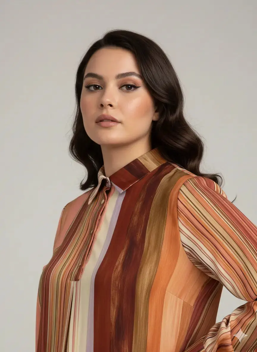 Blusa fantasia in doppia georgette - Image 3