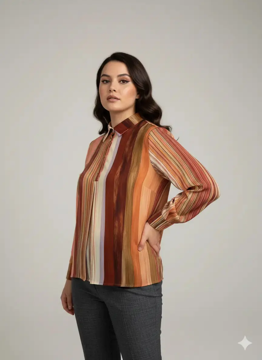 Blusa fantasia in doppia georgette - Image 4