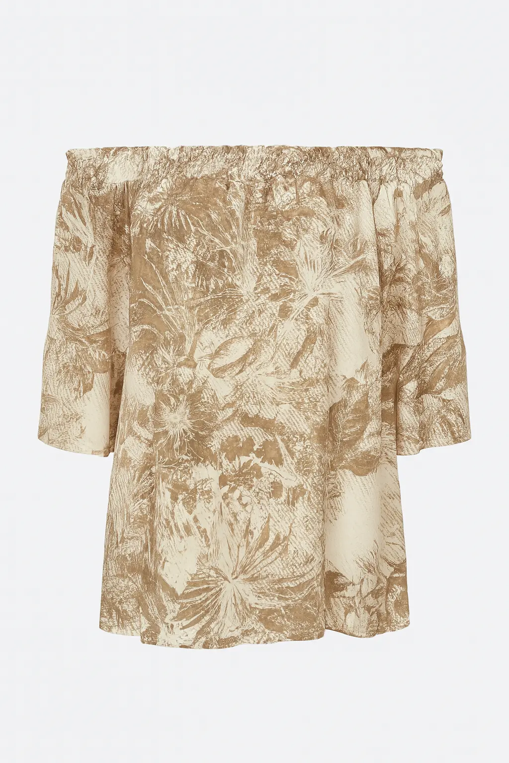 Blusa stampata con scollo omerale elasticizzato con balze - Image 18