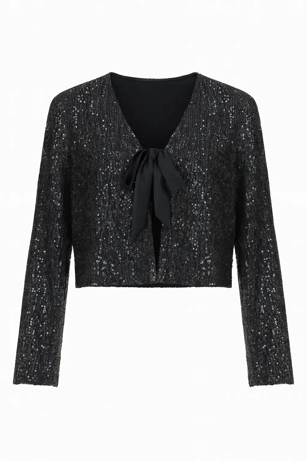 Bolerino in paillettes con nastro