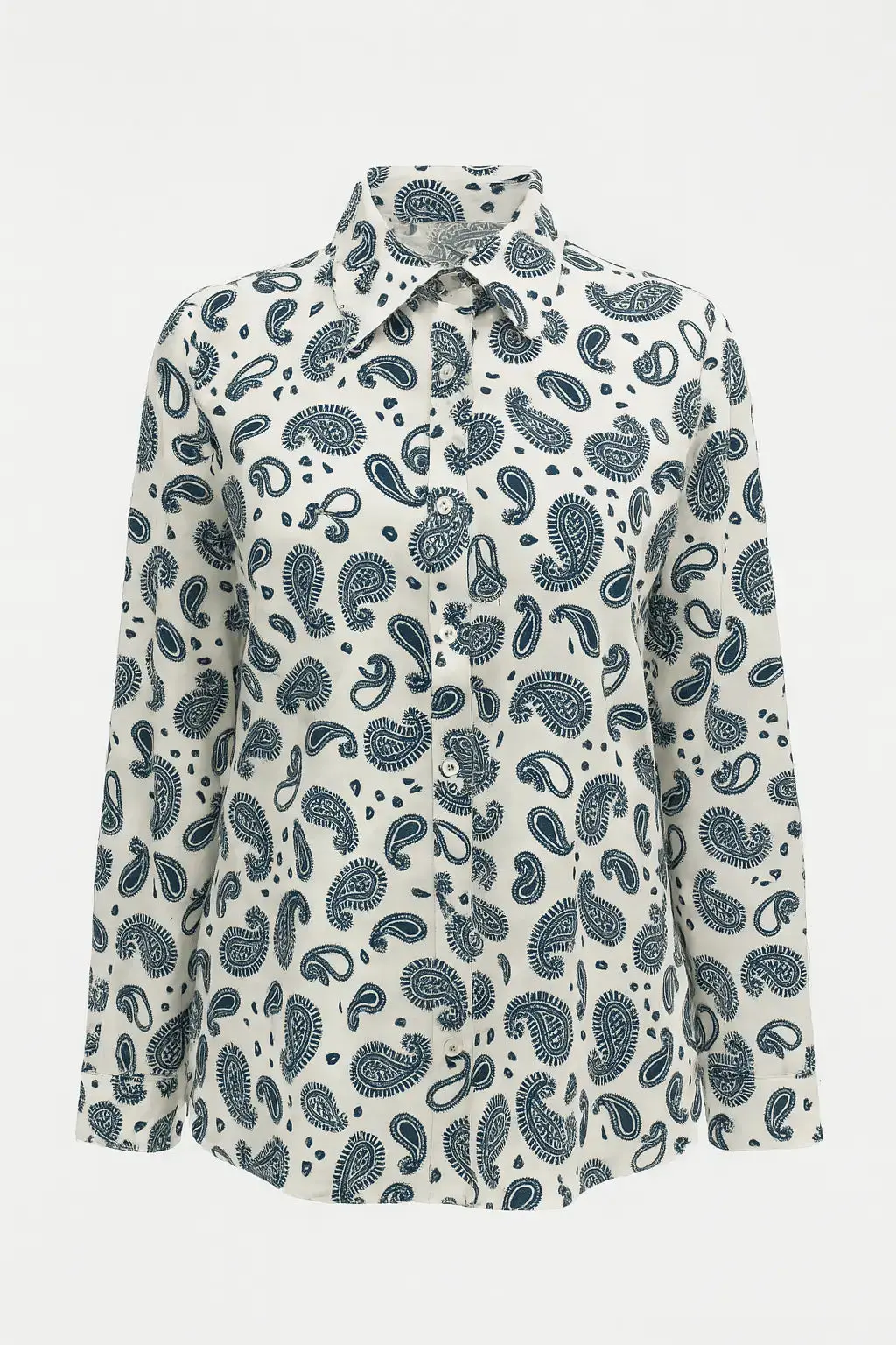 Camicia con colletto, a maniche lunghe con stampa all over