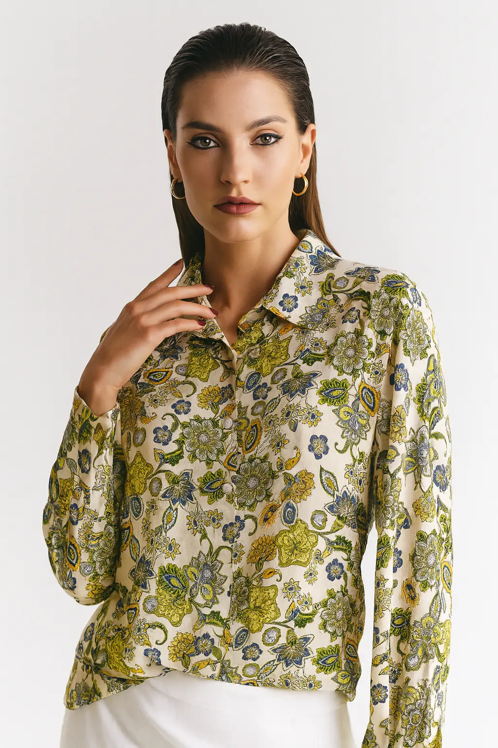 Camicia con colletto, a maniche lunghe con stampa all over - Image 11