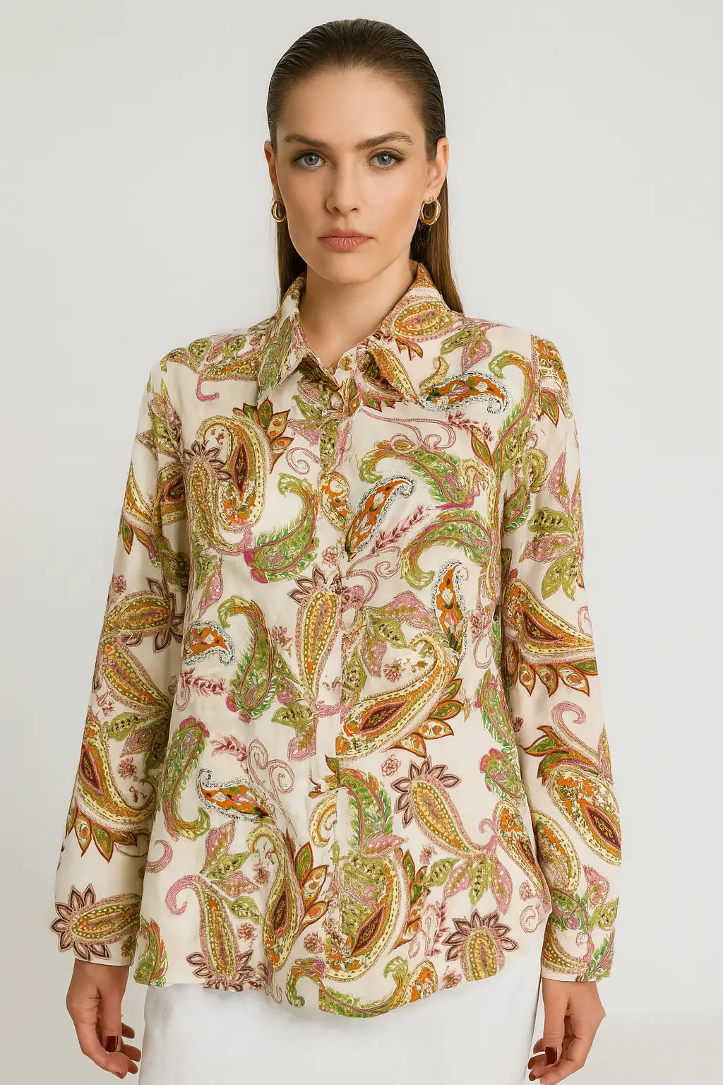 Camicia con colletto, a maniche lunghe con stampa all over - Image 5
