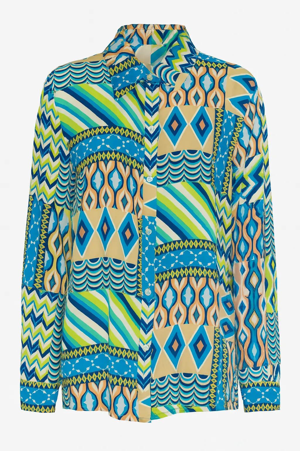 Camicia con colletto, a maniche lunghe con stampa all over - Image 8