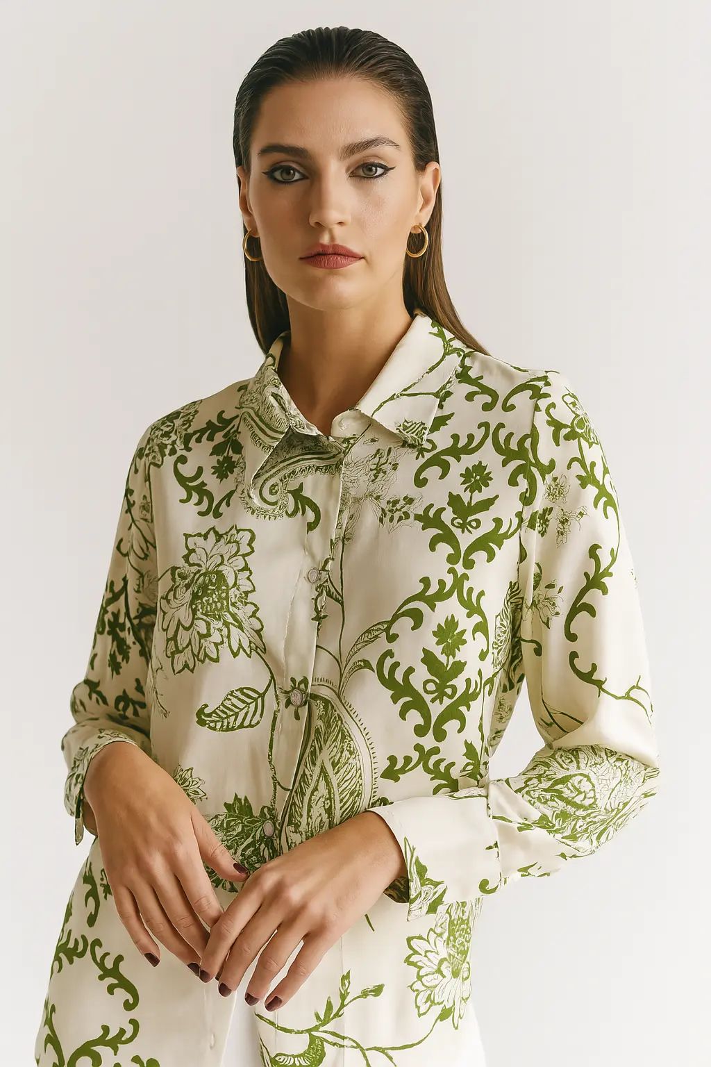 Camicia con colletto, a maniche lunghe con stampa all over - Image 9