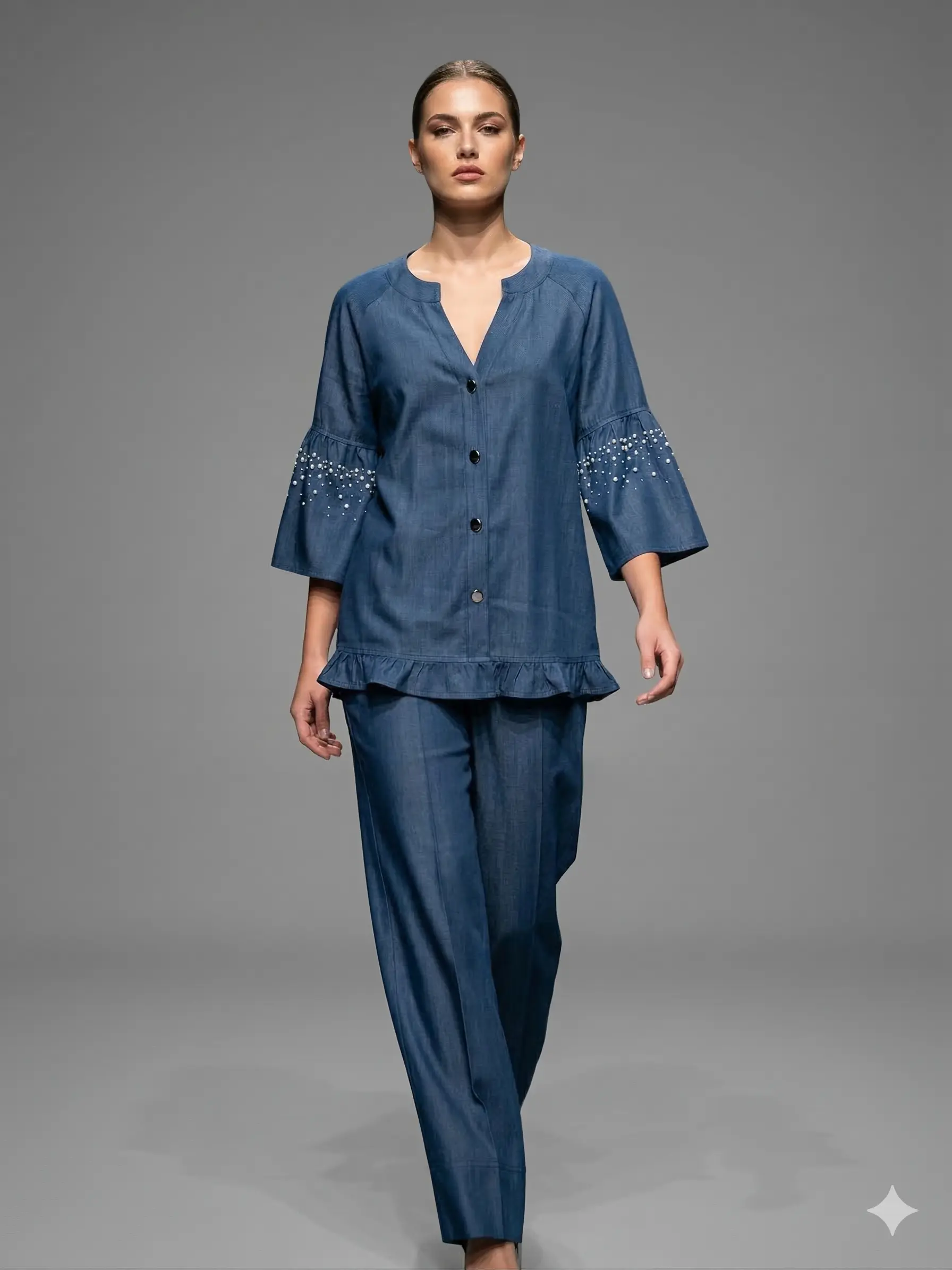 Camicia con collo coreana - Image 2
