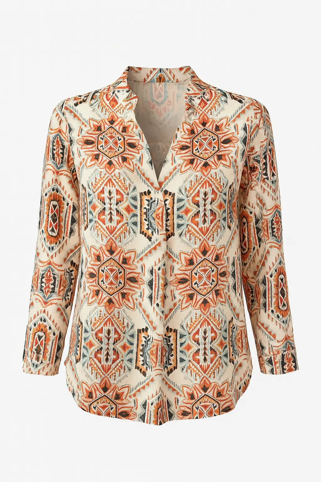 Camicia in viscosa stampata all over - Image 4