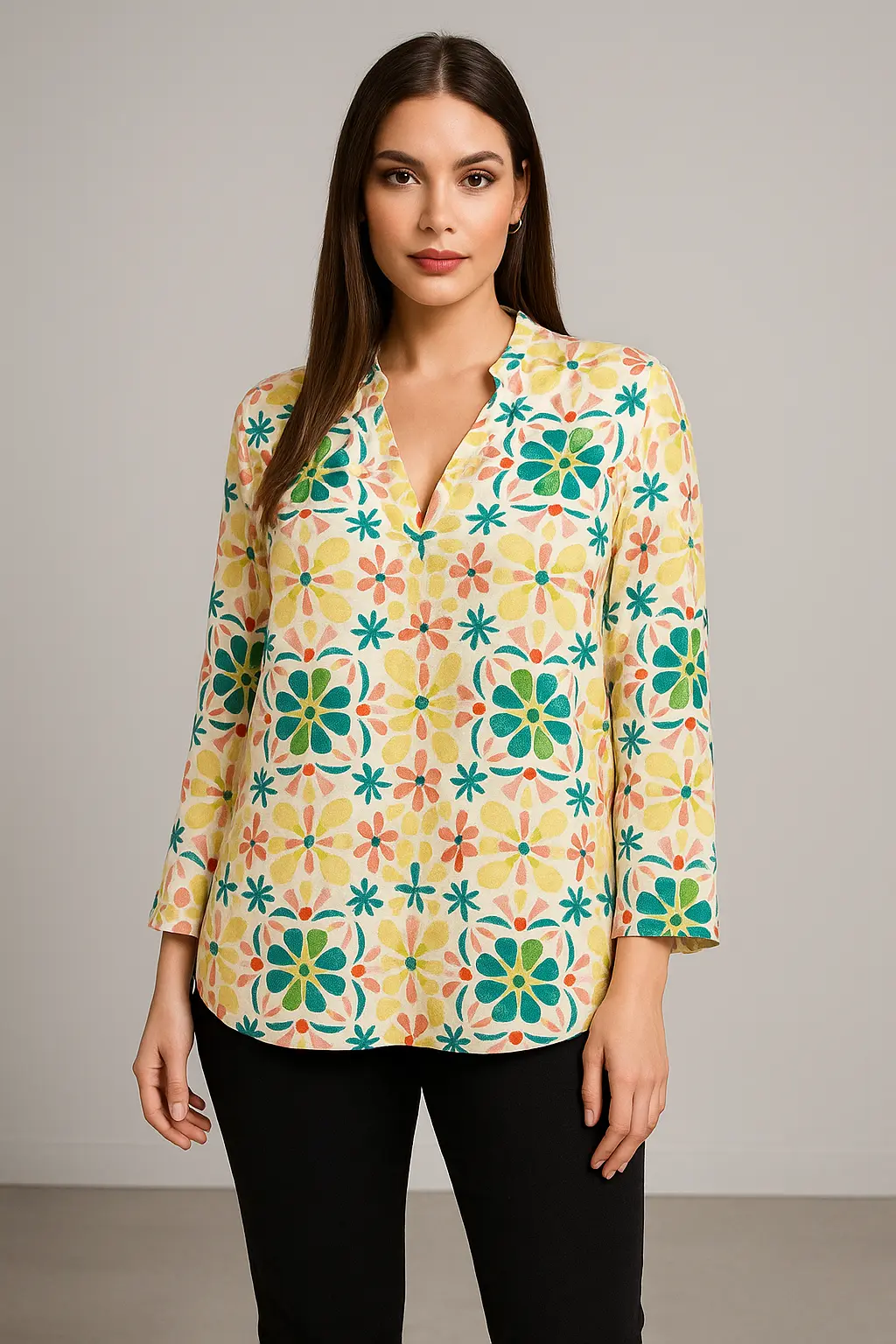 Camicia in viscosa stampata all over - Image 5