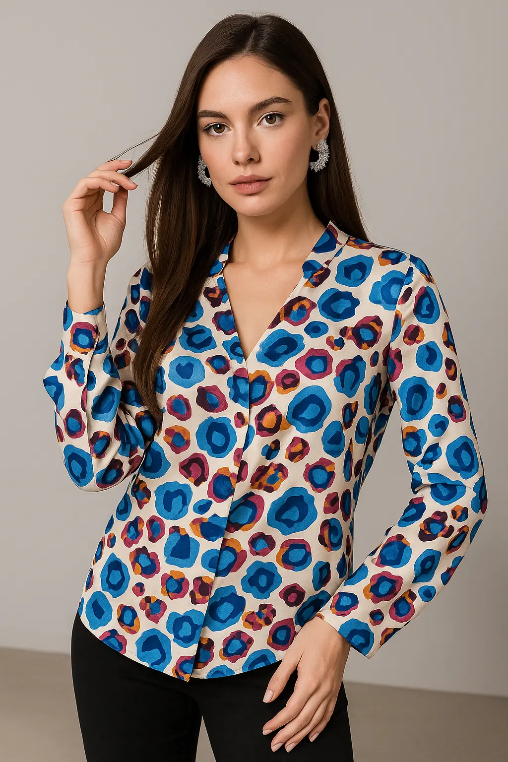 Camicia in viscosa stampata all over - Image 7