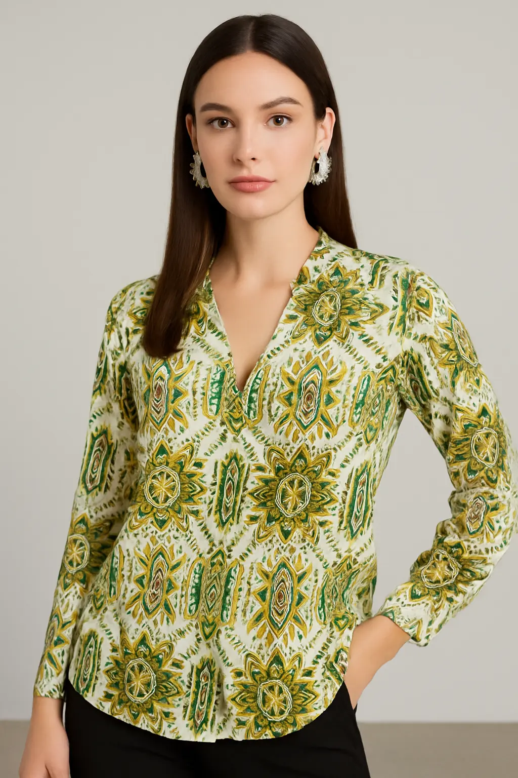 Camicia in viscosa stampata all over - Image 9