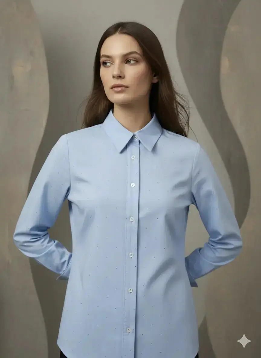 Camicia Oxford con strass - Image 4