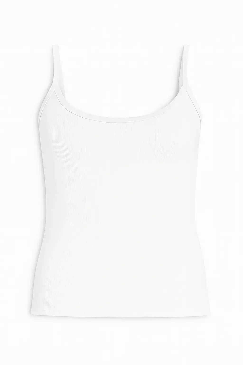 Canotta slim fit a bretelline in costina - Image 9