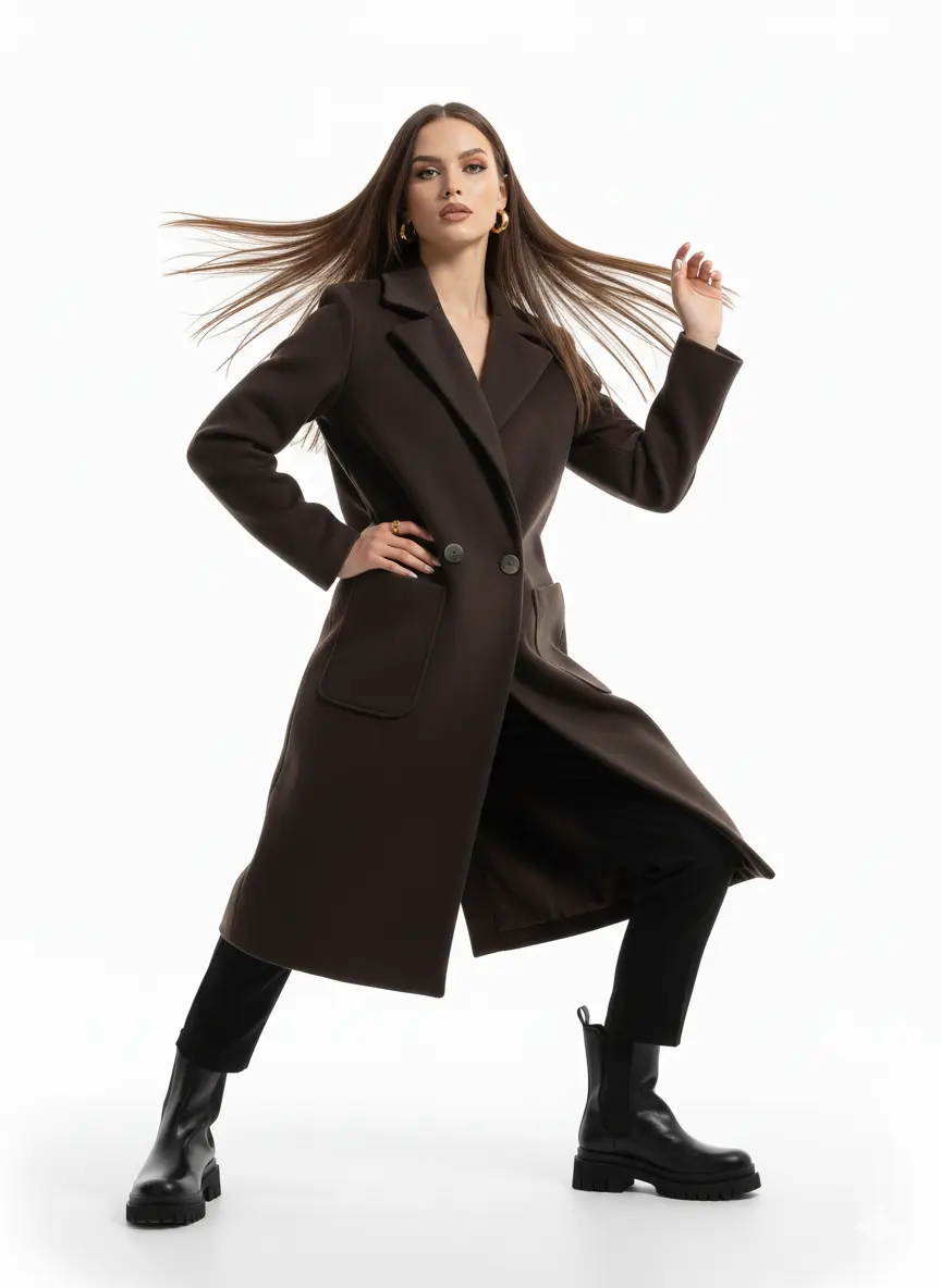 Cappotto lungo con tasche - Image 7