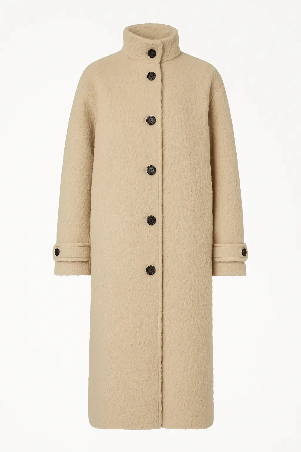 Cappotto lungo morbido con bottoni