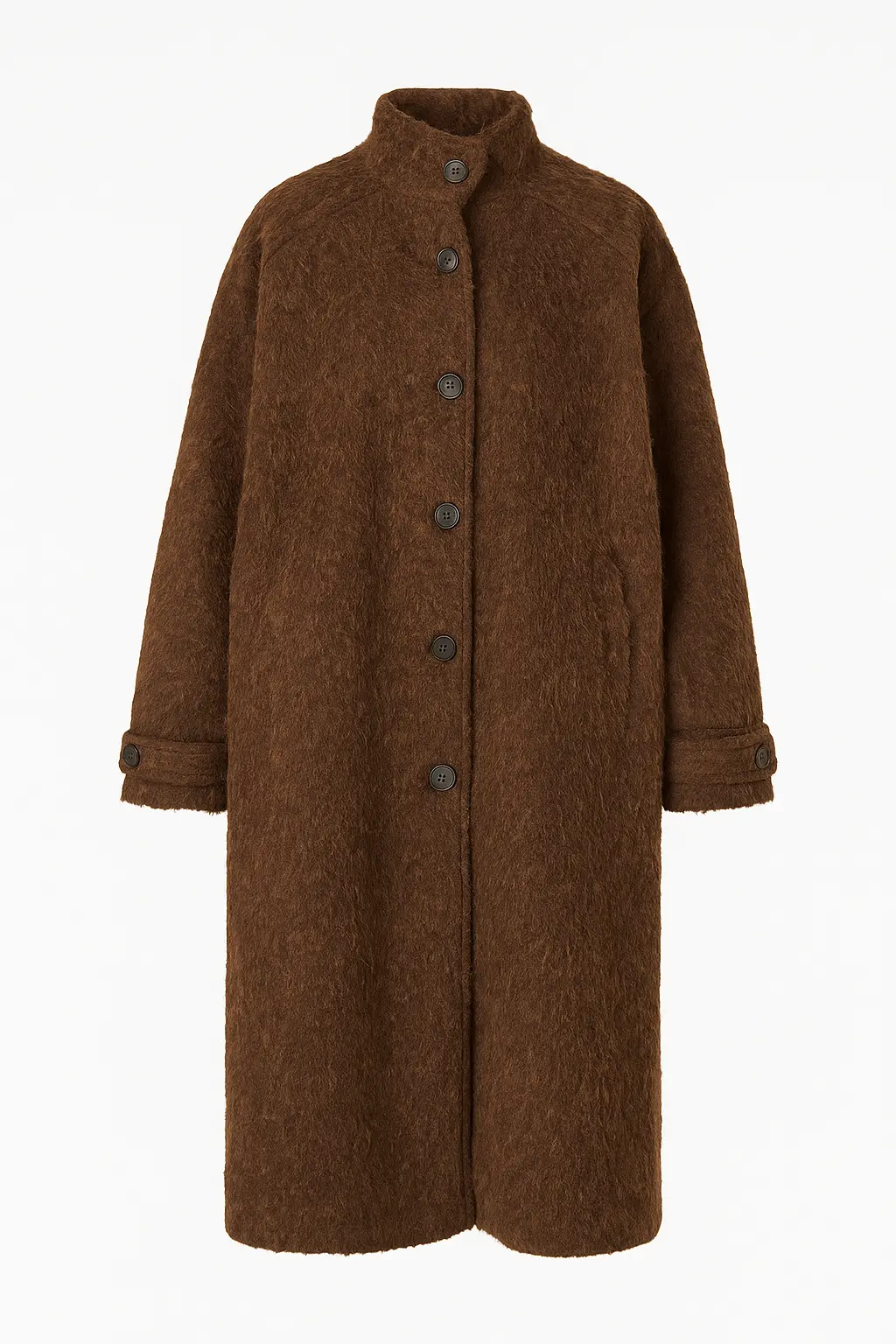 Cappotto lungo morbido con bottoni - Image 5