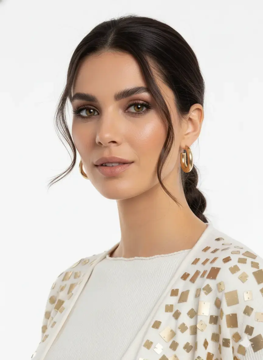 Cardigan con applicazione paillettes - Image 12