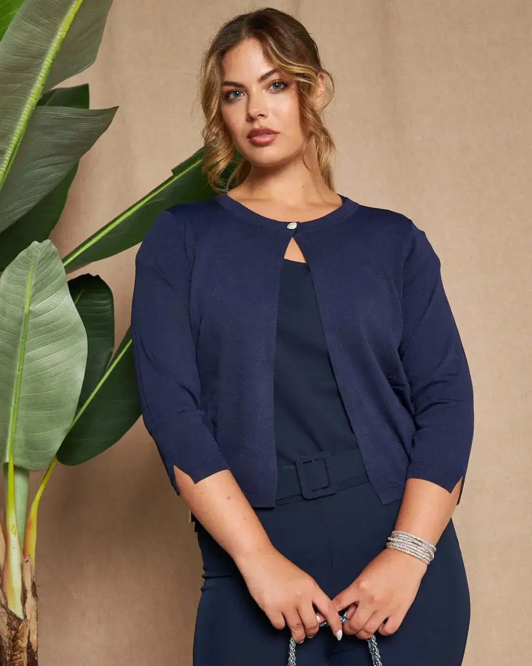 Cardigan con bottone gioiello - Image 8