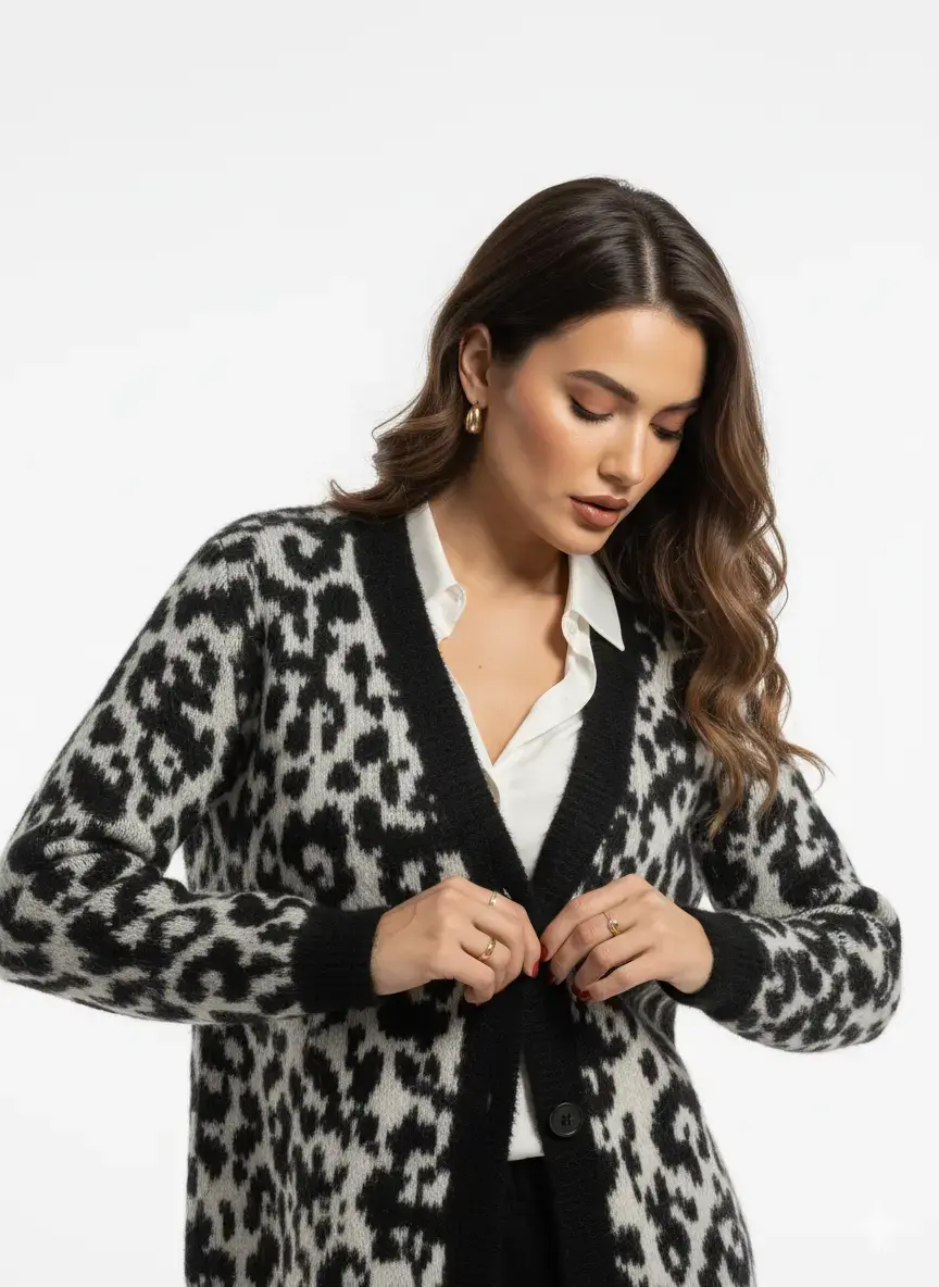 Cardigan fantasia filo pelosino - Image 3
