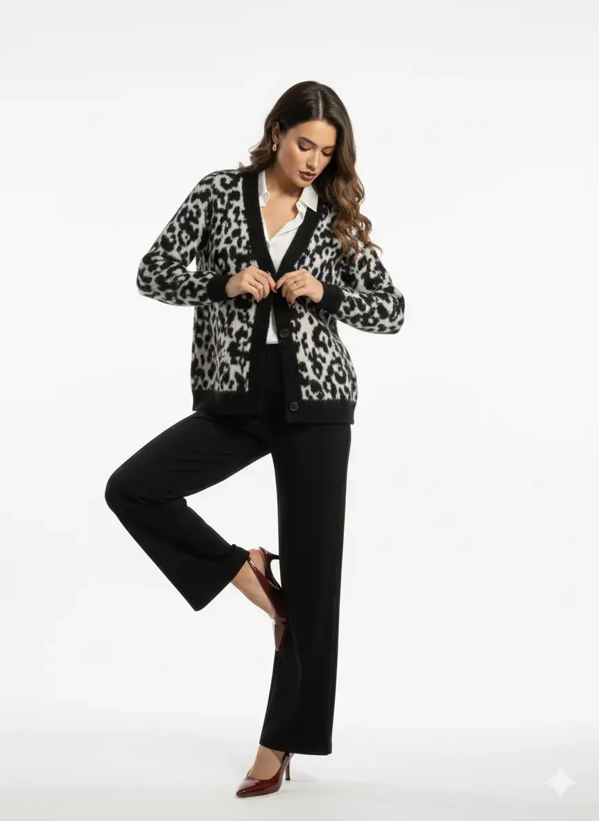 Cardigan fantasia filo pelosino - Image 5