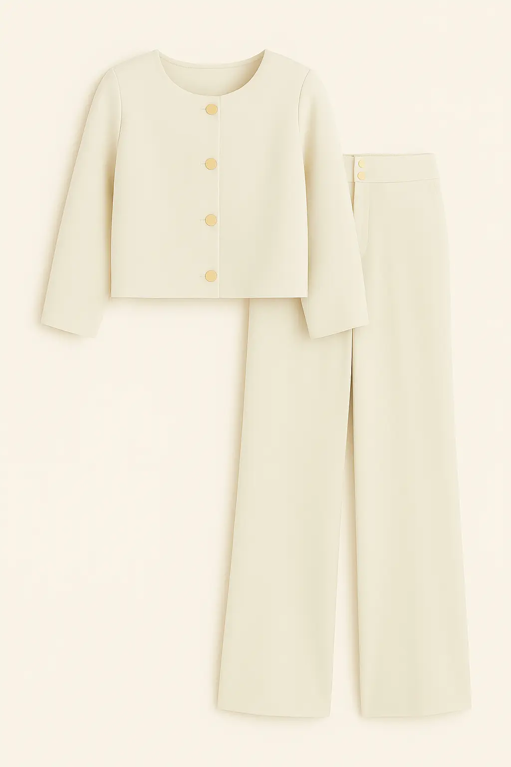 Completo giacca monopetto boxed fit e pantaloni palazzo con retro bustino elastico - Image 7