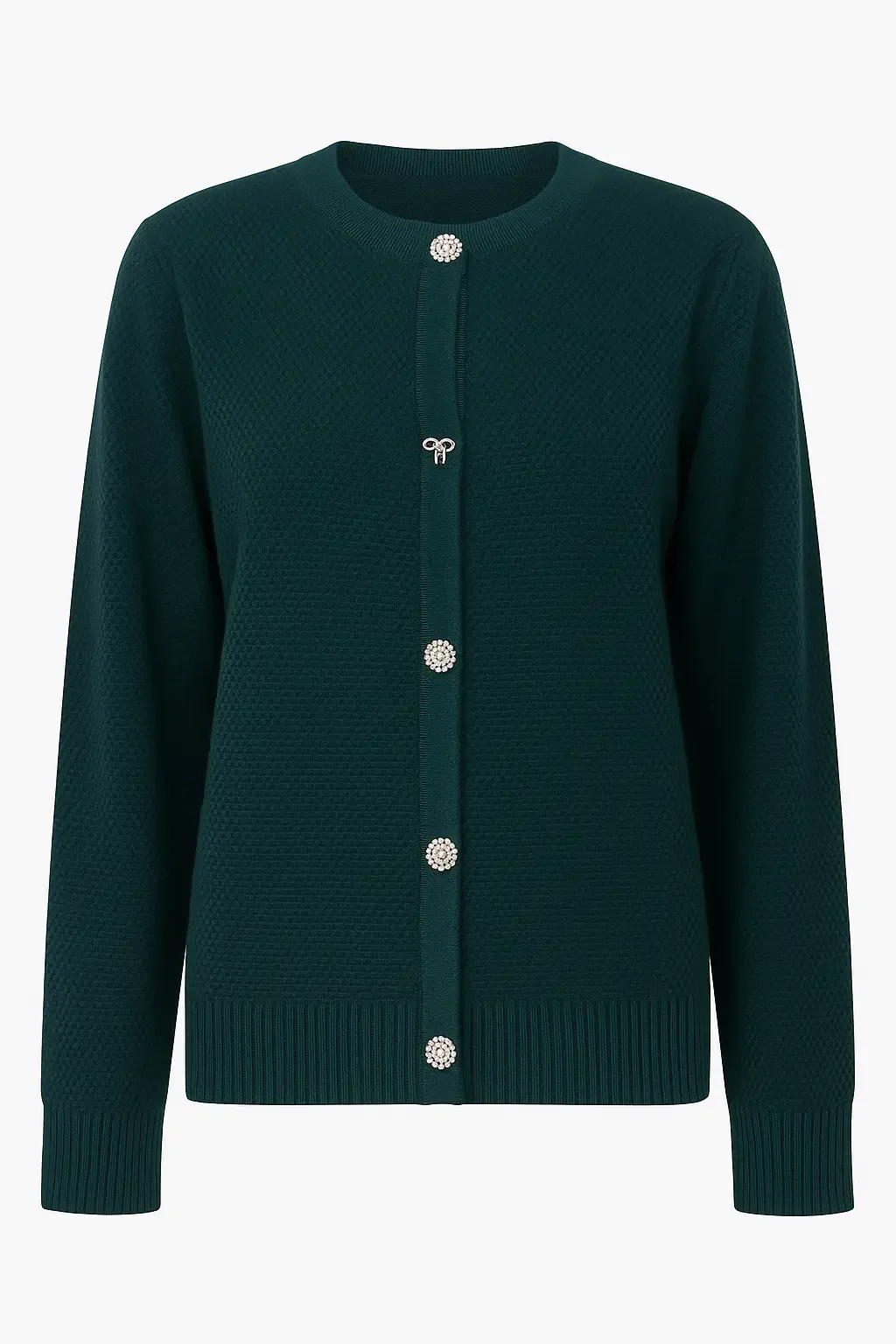 Finto cardigan con bottoni gioiello - Image 10