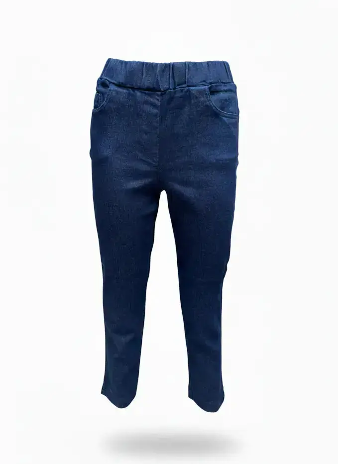 Jeans con bustino elastico e gamba dritta - Image 4