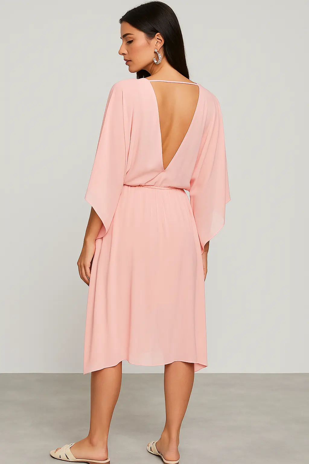 Kimono copricostume asimmetrico con fusciacca - Image 2