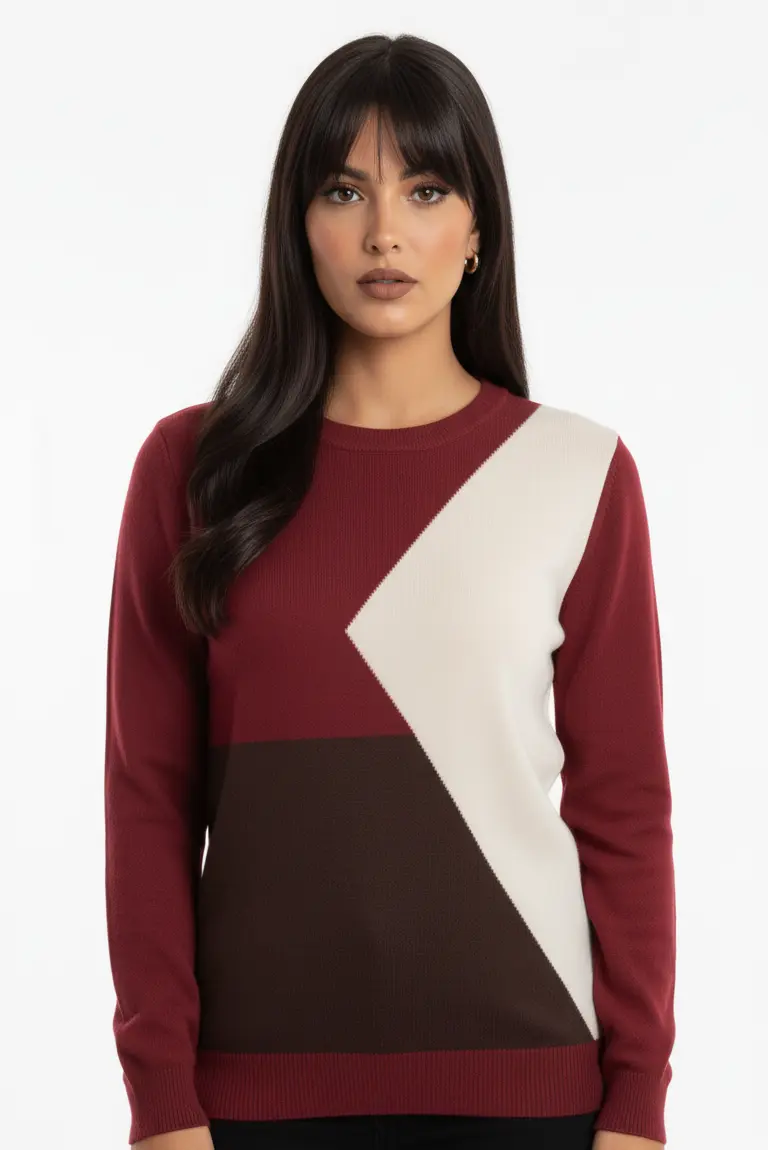 Maglia girocollo color block - Image 3
