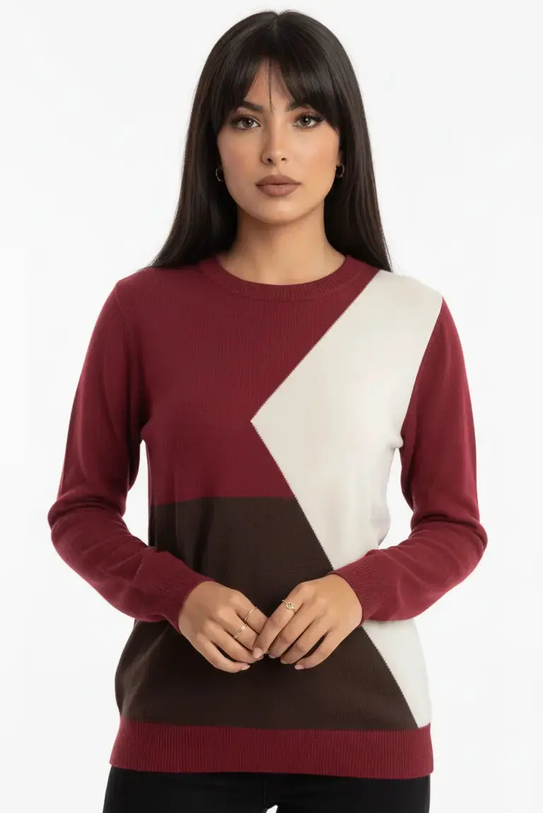 Maglia girocollo color block - Image 4